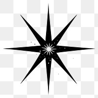 PNG A solid black blink star shape illustration graphic modern.