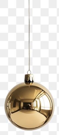 PNG A golden bauble hanging down christmas accessories chandelier.