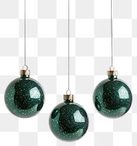 PNG A four cute christmas pattern glitter green baubles hanging down ornaments accessories decoration.