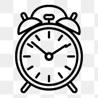 PNG Alarm clock illustration simple white.