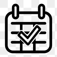 PNG Illustration checkmark calendar icon.