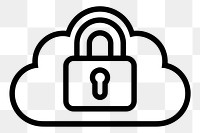 PNG Cloud lock illustration cloud icon.