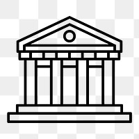 PNG Simple bank icon architecture illustration building.