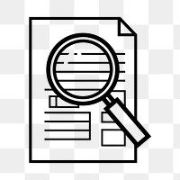 PNG Magnifying business glass white.