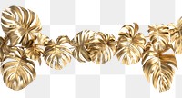 PNG Gold monstera leaves border accessories chandelier accessory.