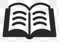 PNG Book icon symbol black white.