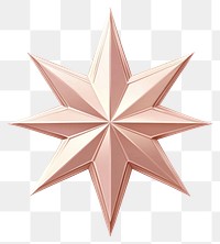 PNG Rose gold star rose three-dimensional illustration.