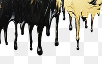 PNG Black and gold drip melted border drips abstract creative.