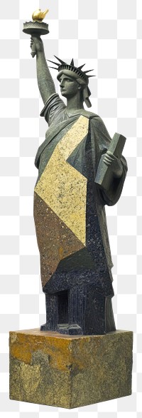 PNG Statue of liberty sculpture art geometric.