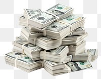 PNG Stack of money backgrounds dollar white background. 