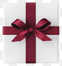 PNG White gift box ribbon red celebration.