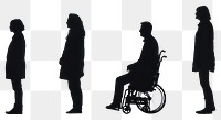 PNG Inclusivity silhouette wheelchair person.