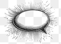 PNG Speech bubble in a comic-style art illustration illustrated.