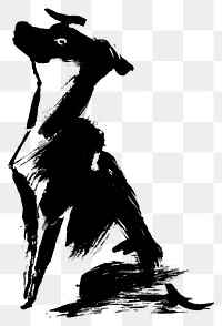 PNG Dog silhouette animal black.