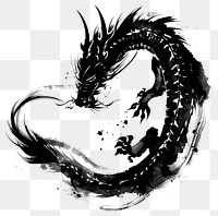 PNG Dragon chinese strokes black.