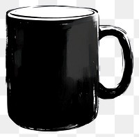 PNG Mug coffee simple black.