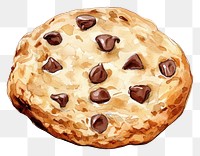 PNG Chocolate chip cookie illustration chocolate dessert.