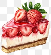 PNG Japanese strawberry short cake illustration cheesecake dessert.