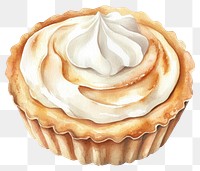 PNG Meringues pie dessert illustration watercolor.