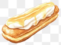 PNG Dessert illustration watercolor pastry.