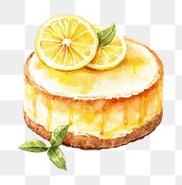 PNG Lemon cake dessert illustration cheesecake.