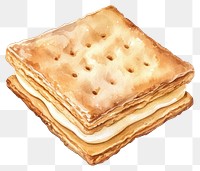 PNG Swiss biscuit illustration watercolor cracker.