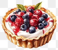 PNG Shortcrust dessert illustration watercolor.