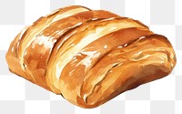 PNG Brioche pastry illustration watercolor.