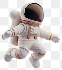 PNG Astronaut floating cute illustration.