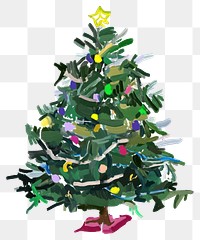 PNG Christmas tree christmas illustration christmas tree.