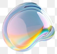 PNG 3D abstract shape illustration floating rainbow.