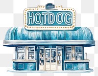 PNG American retro diner restuarant illustration restaurant hotdog.