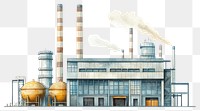 PNG Classic factory building architecture illustration smoke.