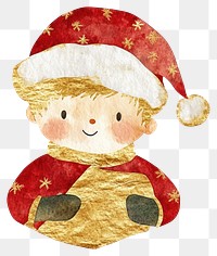 PNG Christmas boy watercolor christmas winter.