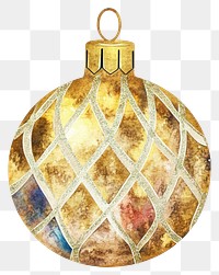 PNG Christmas ornament ball christmas gold christmas ornament.