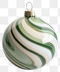 PNG A christmas ball ornament elegant green.