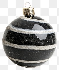 PNG Black christmas ball ornament elegant round.