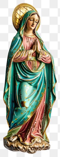 PNG Saint mary religious catholic statue.