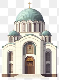 PNG Temple of Saint Sava architecture cathedral building.