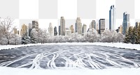 PNG Modern cityscape landscape winter urban.