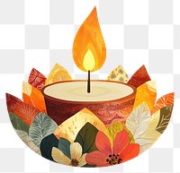 PNG Flower Collage Diwali candle illustration decorative artistic.