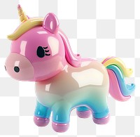 PNG Cute chubby unicorn colors toy children's.