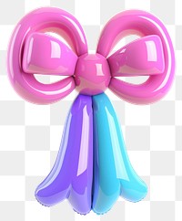 PNG Cute simple bow balloon twisted purple art decorative.