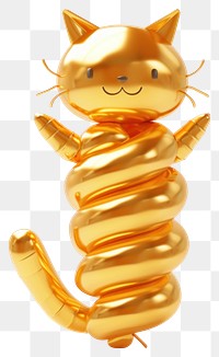 PNG Cute simple cat balloon twisted art inflatable sculpture.