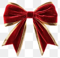 PNG Christmas Bow velvet ribbon gold.