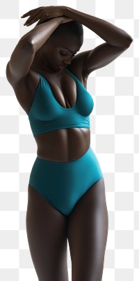 PNG Haitian model posing background swimwear photography.