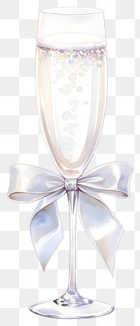 PNG Coquette champagne flute illustration beverage glass.