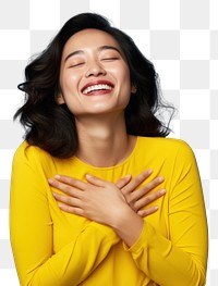 PNG Asian laughing smile adult. 