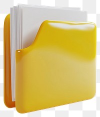 PNG Folder with documents digital yellow file.