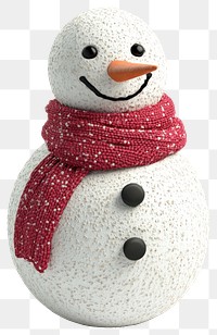 PNG Winter snowman scarf red decoration.